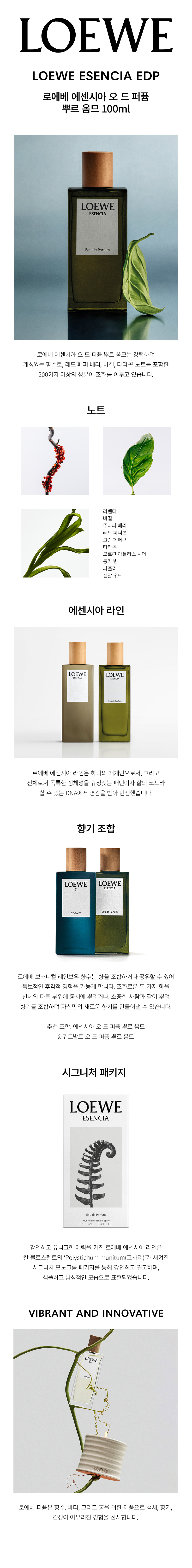 에센시아 오 드 퍼퓸 뿌르 옴므 100ml 상세 1