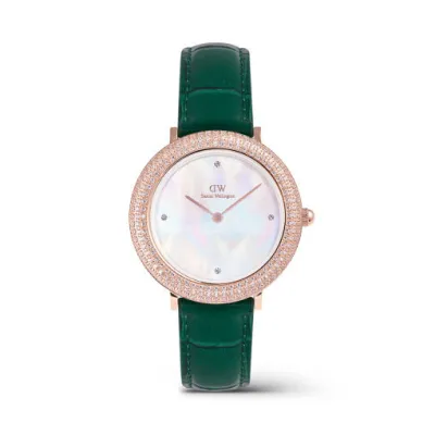 CRYSTALLINE BEZEL GREEN CROC